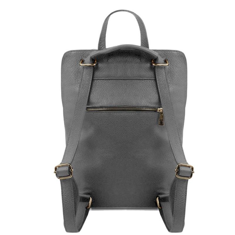 Slate Pebbled Leather Backpack – Versatile & Stylish by Sostter at brixbailey.com