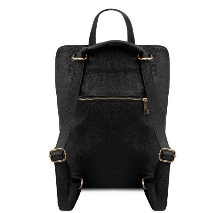 Mini Black Pebbled Leather Backpack – Stylish & Functional by Sostter at brixbailey.com