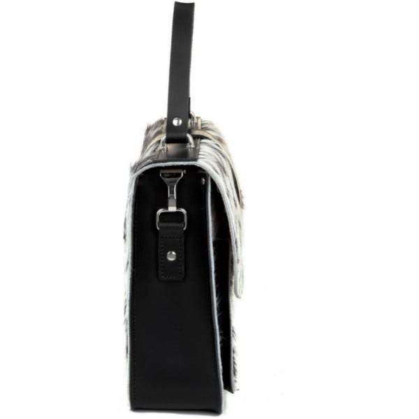 Ivory Hair On Hide Leather top Handle Bag - Brix and Bailey® - Contemporary Bag, Watch and Accessory Brand